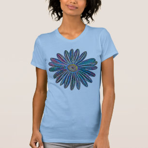 T-shirt Big Blue Daisy Art