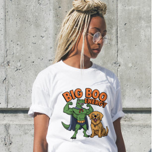 T-shirt Big Boo Energy T Rex Retriever Halloween Tee