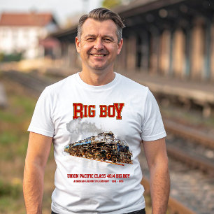 T-shirt Big Boy Train à vapeur Vintage Locomotive américai
