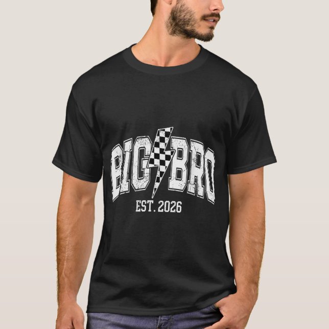 T-shirt Big Bro Est 2026 Nouveau Big Brother Faire-part (Devant)