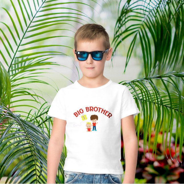 T-shirt Big Brother avec Baby Sister Fier Brother (Créateur téléchargé)