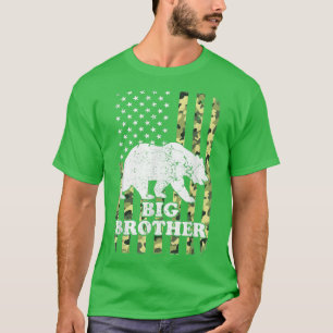 T-shirt Big Brother Bear Camping Randonnée Camouflage USA
