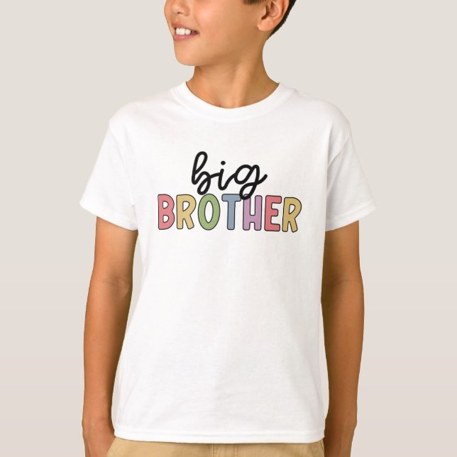 T-shirt Big Brother Cute promu à Brother (Devant)