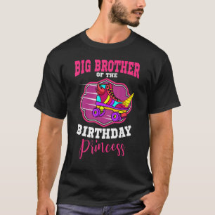 T-shirt Big Brother De L'Anniversaire Princess Roller Skat