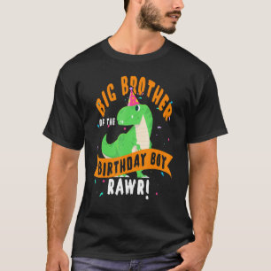 T-shirt Big Brother Du Garçon D'Anniversaire Dinosaur Drôl