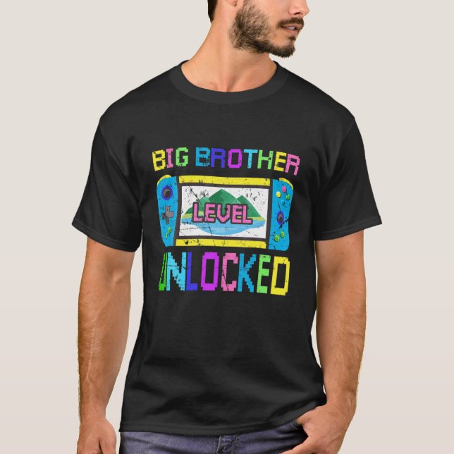 T-shirt Big Brother Jeu Déverrouillé Amusant Nouveau Big B (Devant)