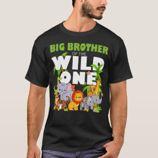 T-shirt Big Brother of the Wild One Zoo Anniversaire Safar