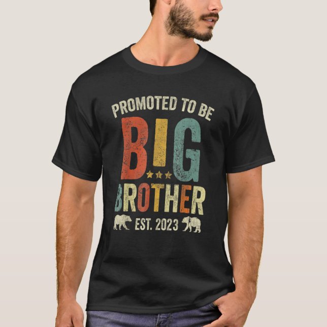 T-shirt Big Brother Promoted To Big Brother 2023 Toddler B (Devant)