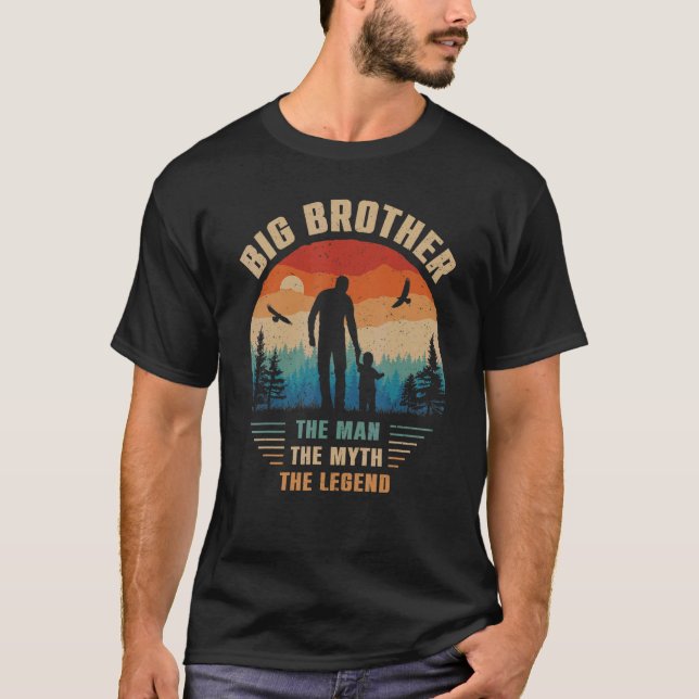 T-shirt Big Brother The Man The Myth The Legend Men Sunset (Devant)