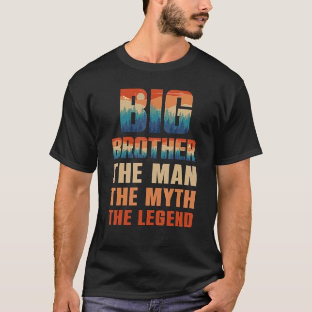 T-shirt Big Brother The Man The Myth The Legend Men Sunset (Devant)