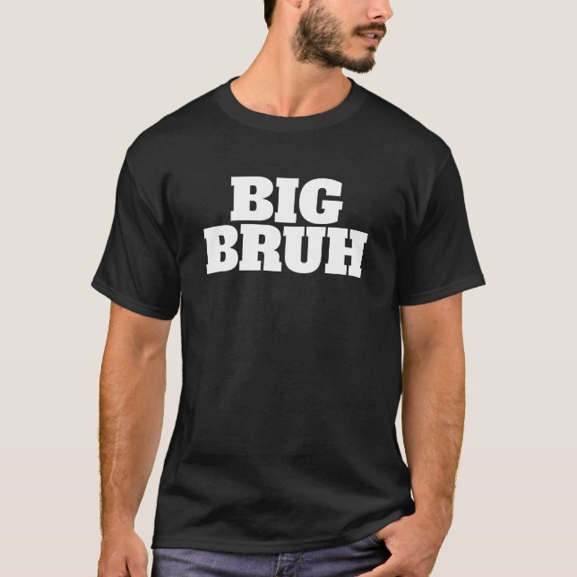 T-shirt Big Bruh Brother Sibling Dark Tee (Devant)