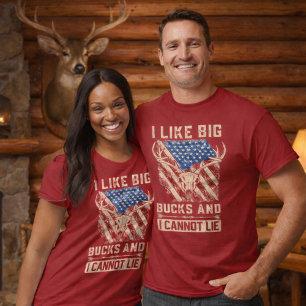 T-shirt Big Buck Energy - Étoiles, rayures et colliers
