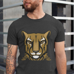 T-shirt "Big Cat Head Women Men Grey