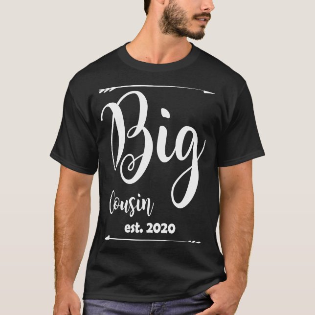 T-shirt Big Cousin 2020 Grand Cousin Famille Enfants Parte (Devant)