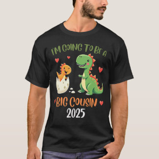 T-shirt Big Cousin Dinosaur Je Vais Être Cousin Baby Rex