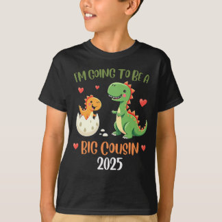 T-shirt Big Cousin Dinosaur Je Vais Être Cousin Baby Rex