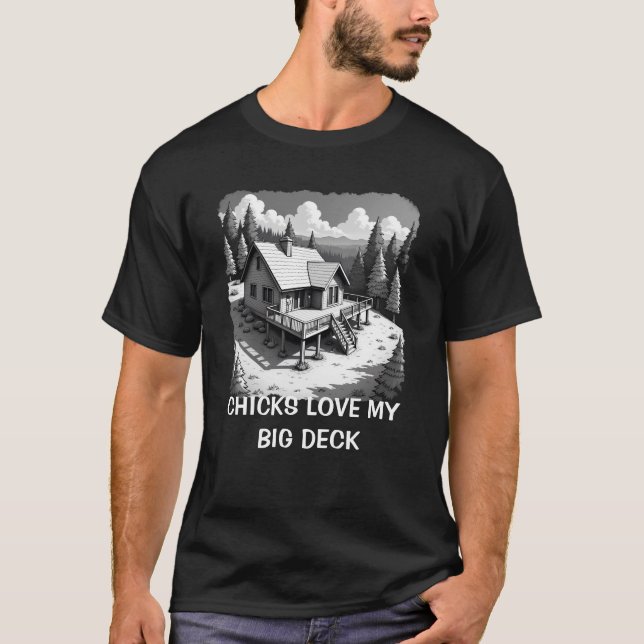 T-shirt Big Deck - Drôle Homme Maison Humour Tee (Devant)