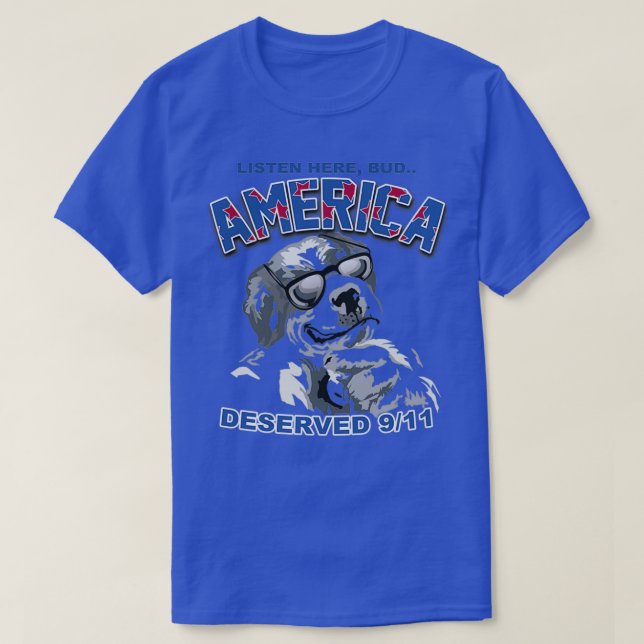 T-shirt Big Dog Écouter Ici Bud America Mérite 9 (Design devant)