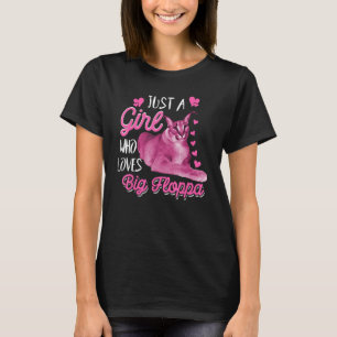 T-shirt Big Floppa Caracal Chat Mème fille qui aime Big Fl