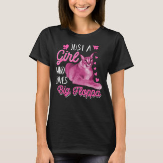 T-shirt Big Floppa Caracal Chat Mème fille qui aime Big Fl