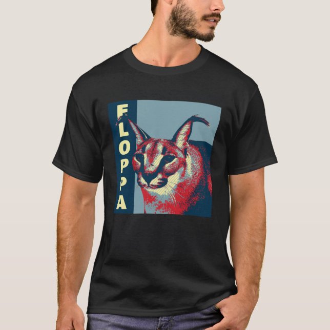 T-shirt Big Floppa Caracel Meme (Devant)