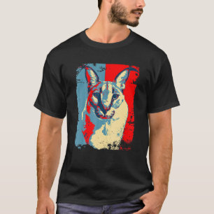 T-shirt Big Floppa Mème Cat Cute Caracal Cat Retro Distre
