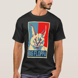 T-shirt Big Floppa mème mignonne Caracal Chat espère retro