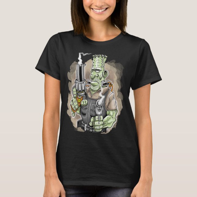 T-shirt Big Frankie Big Calibane Gun les années 50 Culture (Devant)