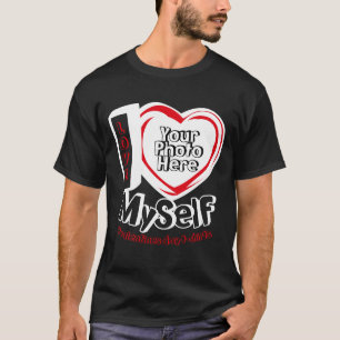 T-shirt Big Heart Single Funny Je m'aime
