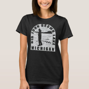 T-shirt Big John Brown Lake Ice Fishing Michigan
