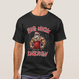 T-shirt Big Nick Energy African American Père Noël Peser