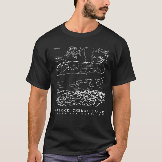 T-shirt Big Rock à Cherokee Park à Louisville Kentucky T (Devant)