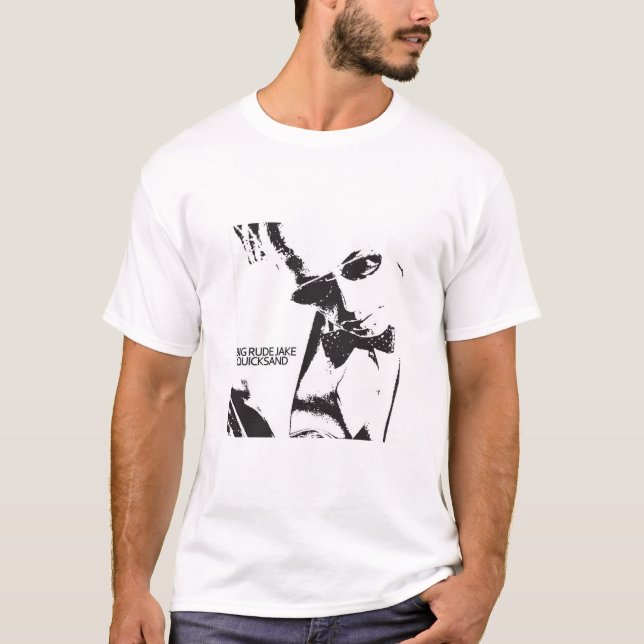 T-shirt Big Rude Jake Black & White Quicksand Tee (Devant)