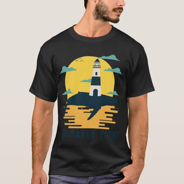 T-shirt Big Sable Point Lighthouse Lake Michigan Light Lud (Devant)