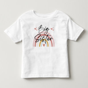 T-Shirt Big Sister Rainbow and Hearts