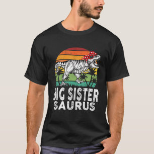 T-shirt Big Sistersaurus Funny T Rex Dinosaur Big Sister S