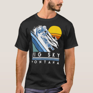 T-shirt Big Sky Montana Retro Ski
