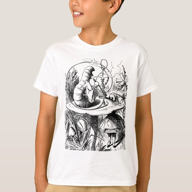 T-shirt Big Texas Alice au pays des merveilles Fumer Cater (Devant)