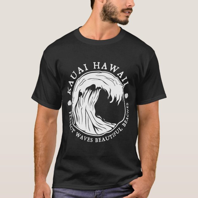 T-shirt Big Wave Kauai Hawaii Surf Kauai (Devant)