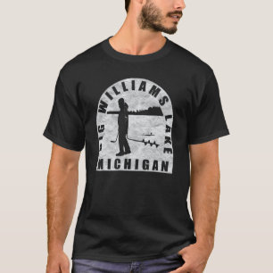 T-shirt Big Williams Lake Ice Fishing Michigan