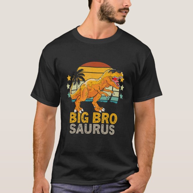 T-shirt Bigbrosaurus Rex Dinosaur Big Bro Saurus Brother (Devant)