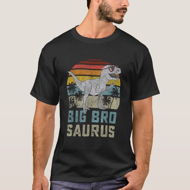 T-shirt Bigbrosaurus T Rex Dinosaur Big Bro Saurus Brother (Devant)