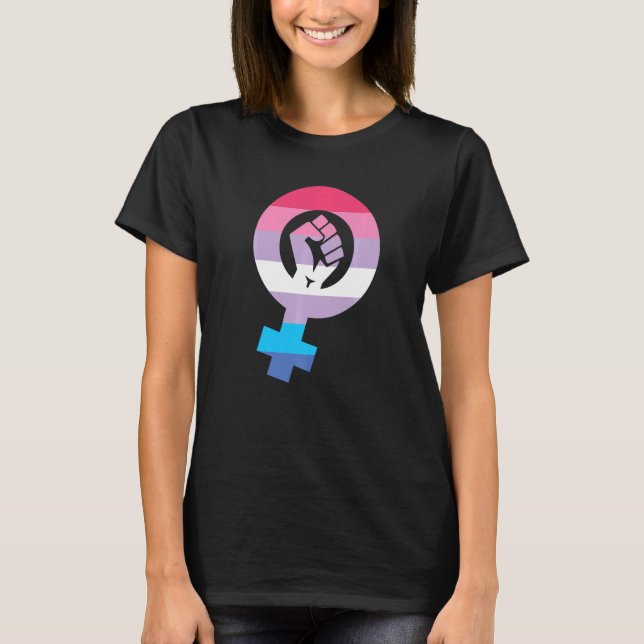 T-shirt Bigender Fierté Drapeau féministe Bigender (Devant)