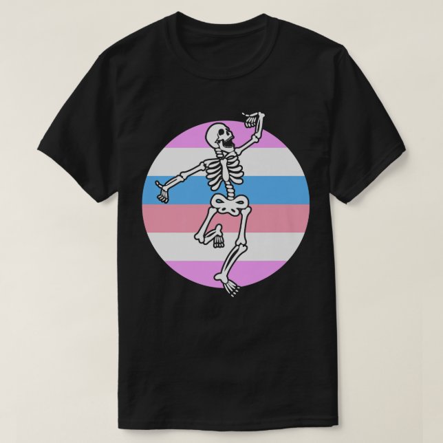 T-shirt Bigender Gay Skeleton Non binaire Genre  (Design devant)
