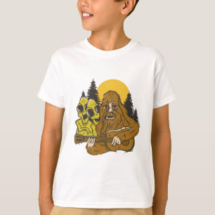 T-shirt Bigfoot Aliens Guitare Camping Sasquatch Drôle Cad