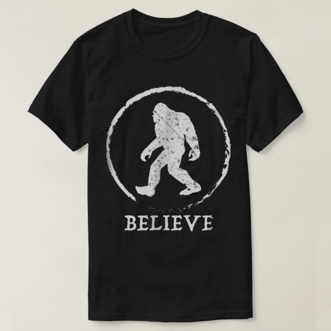 T-shirt Bigfoot Believe Cryptid Design (Design devant)
