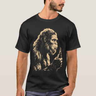 T-shirt Bigfoot buvant de la bière drôle sasquatch art rét