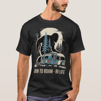 T-shirt Bigfoot Camp Born Roam - Vie de camping en VR 4 ju