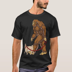 T-shirt Bigfoot Chien Marcher Carlin Hommes Femmes Sasquat