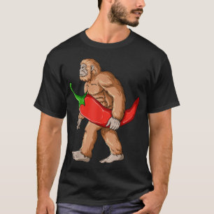T-shirt Bigfoot Chili Pepper Sasquatch Mexicain Jalapeno